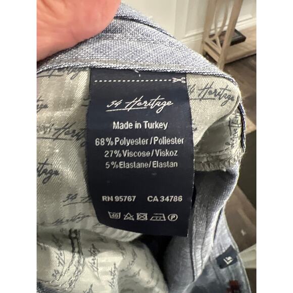 34 Heritage size 40x32 men’s blue pants Courage Mid-rise straight - Picture 5 of 5